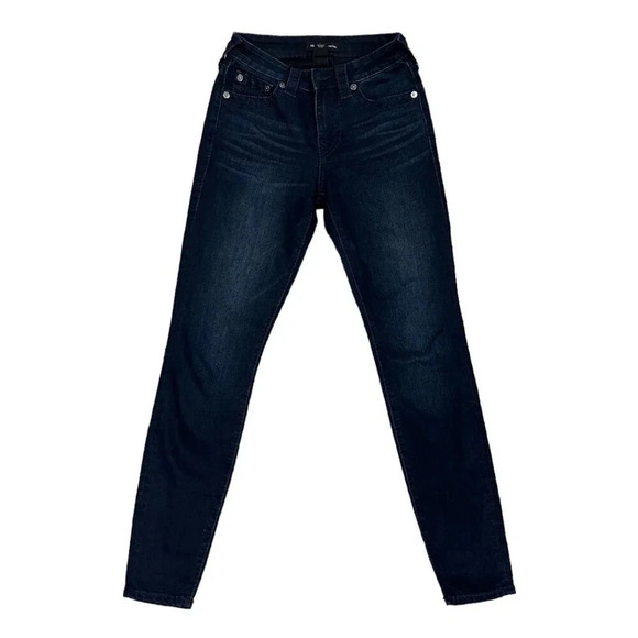 True Religion Mid Rise Super Skinny Halle Jeans 26 - Picture 1 of 4